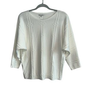 Vila Milano Eggshell Boatneck Dolman Sleeve Sweater Size M NWT